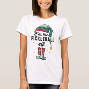 T-shirt Je suis le Pickleball Elf Noël cadeau Noël Noël No