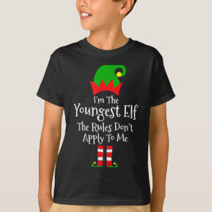 T-shirt Je suis le plus jeune elfe les règles ne s'appliqu