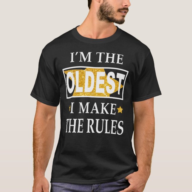 T-shirt Je suis le plus vieux que je fasse les règles (Devant)