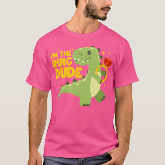 T-shirt Je Suis Le Porteur De Bague Dinosaure Dino Weddin
