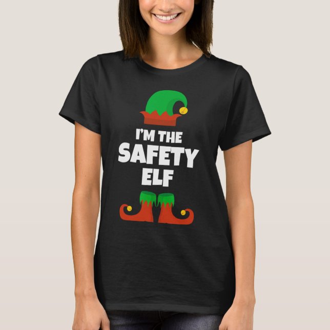 T-shirt Je suis le pyjama de famille des elfes de sécurité (Devant)