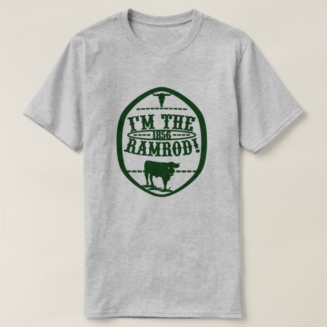 T-shirt Je suis le RAMROD ! 1856 Oval Vert foncé (Design devant)