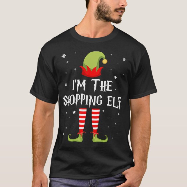 T-shirt Je suis le Shopping Elf drôle Noël (Devant)