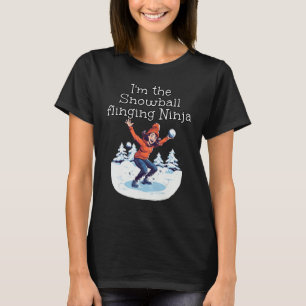 T-shirt Je suis le Snowball qui bat Ninja pour les filles 