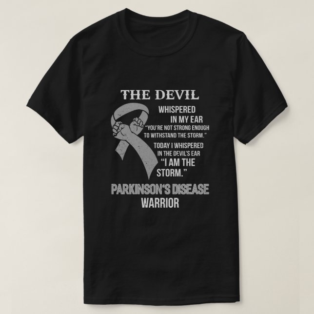 T-shirt Je suis le soutien à la tempête Parkinson (Design devant)