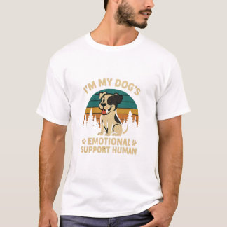 T-shirt Je suis le soutien émotionnel humain de mon chien 