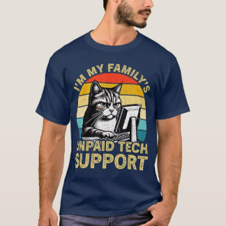 T-shirt Je suis le support technique non rémunéré de ma fa