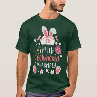 T-shirt Je suis le technicien en pharmacie Bunny Ears Phar