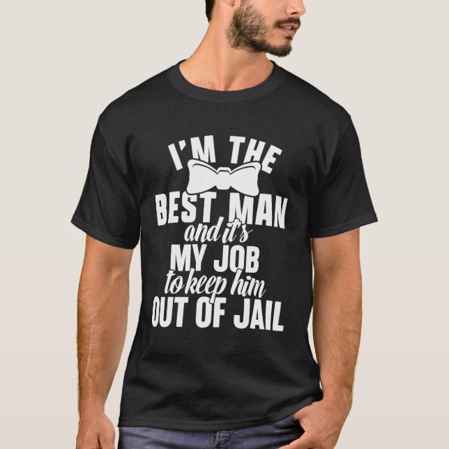 T-shirt Je suis le témoin de mariage enterrement de vie de (Devant)