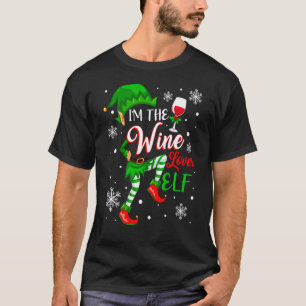 T-shirt Je Suis Le Vin Lover Elf Matching Family Group Chr