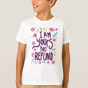 T-shirt Je suis le vôtre Pas de remboursement