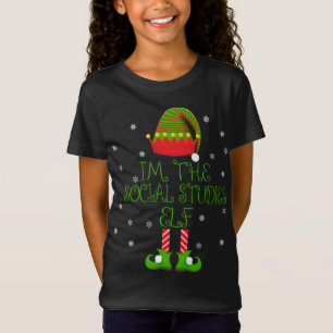 T-Shirt Je suis l'Elf Etudes Sociales Funny Enseignant Noë