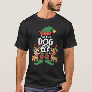 T-shirt Je suis l'elfe amateur de chiens correspondant au