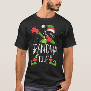 T-shirt Je suis l'Elfe de la grand-mère Dabbing Santa Clau