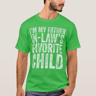 T-shirt Je suis l'enfant préféré de mon beau-père, fille e