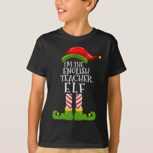 T-shirt Je suis l'enseignant anglais Elf Matching Family X