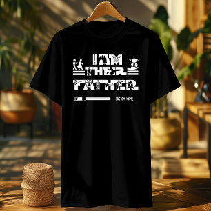 T-shirt Je suis leur père lightsaber signe personnalisé