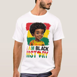 T-shirt Je suis l'histoire noire Afro Boy Little Melanin P