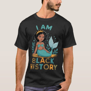 T-shirt Je suis l'histoire noire afro petite fille africai