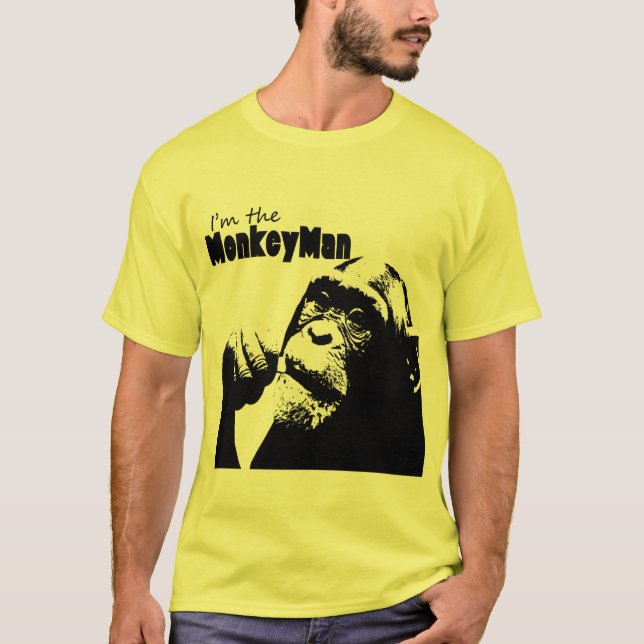 T-shirt Je suis l'homme de singe (Devant)