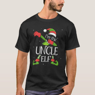 T-shirt Je suis L'Oncle Elf Dabbing Santa Claus Famille de