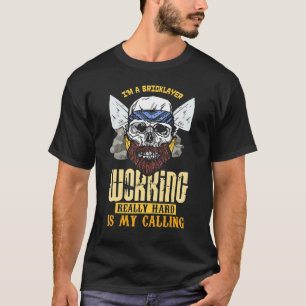 T-shirt Je suis maçon - Travailler vraiment dur est mon mé
