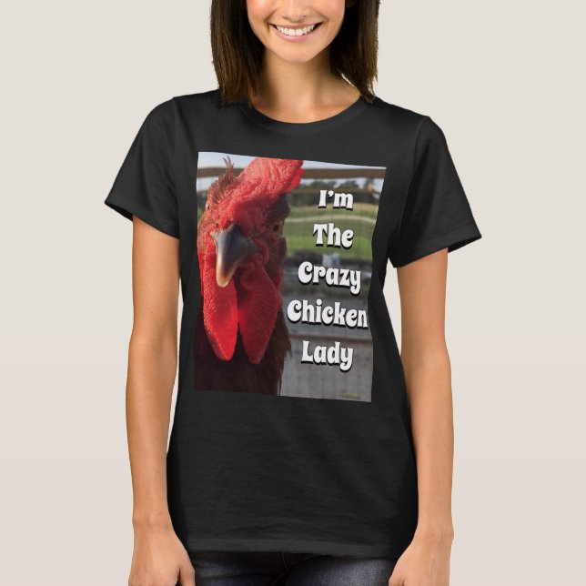 T-shirt Je suis Madame folle de poulet (Devant)