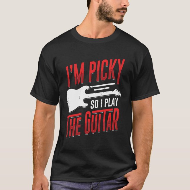 T-shirt Je suis malade donc je joue au cadeau guitariste (Devant)