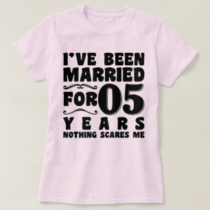 T-shirt Je suis marié depuis 05 ans Fête de mariage drôle