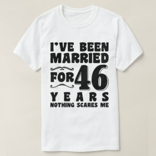 T-shirt Je suis marié depuis 46 ans de mariage romantique
