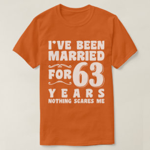 T-shirt Je suis marié depuis 63 ans Grands-parents Cool