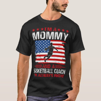 T-shirt Je suis MOMMY et entraîneur de basket