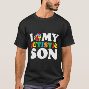 T-shirt Je suis mon fils autistique Pièce de puzzle Autism