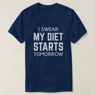 T-shirt Je Suis Mon Régime Commence Demain