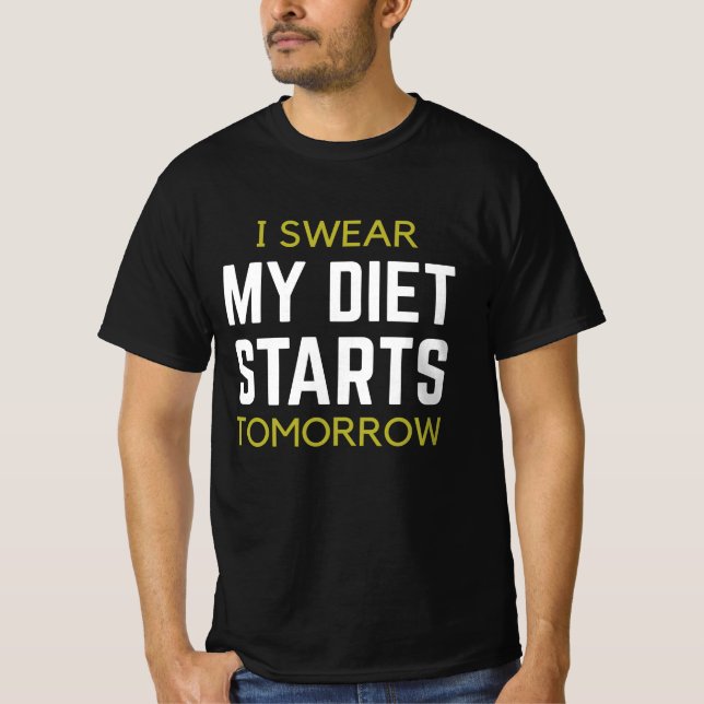 T-shirt Je Suis Mon Régime Commence Demain (Devant)