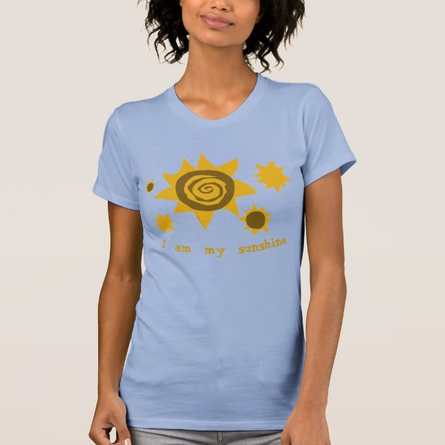 T-shirt Je Suis Mon Soleil Jaune Fleurs Brown Soleil Ciel  (Devant)