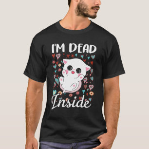 T-shirt Je suis mort à l'intérieur de Sarcastic Happy Cat 