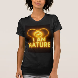 T-shirt Je suis Nature – Conception Terre Cœur Lumière Dor