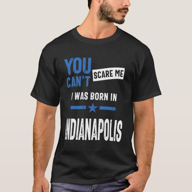 T-shirt Je suis né à Indianapolis (Devant)