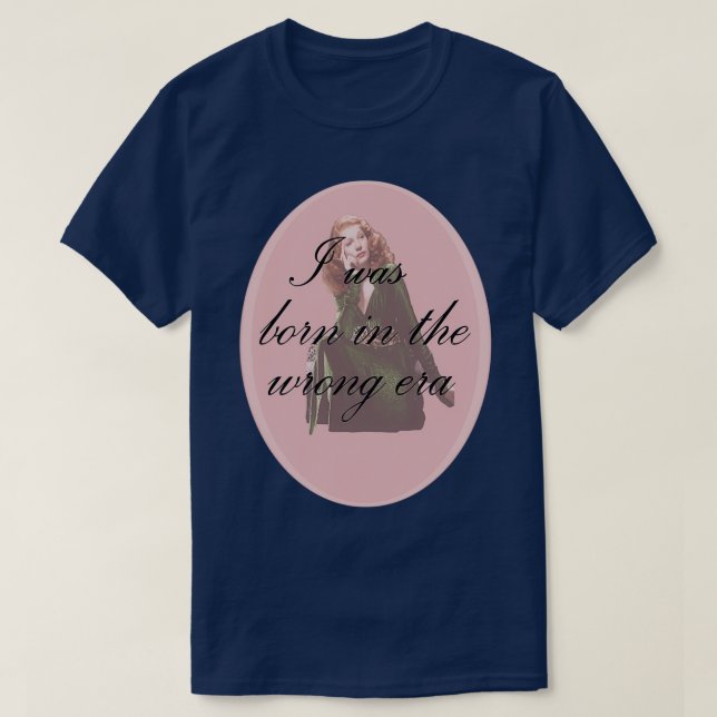 T-shirt Je suis né dans la rouquine de la mauvaise époque (Design devant)