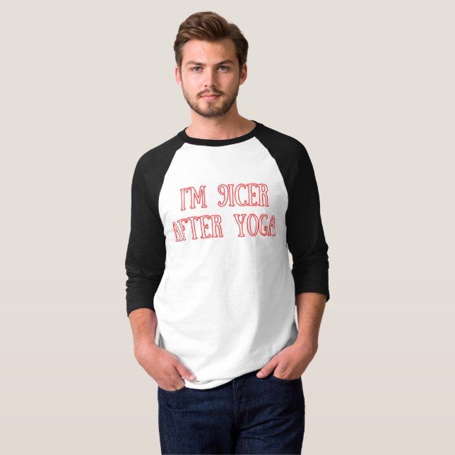 T-SHIRT JE SUIS NICER APRÈS YOGA (Devant entier)