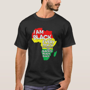 T-shirt Je Suis Noir Chaque Mois African American Black Hi