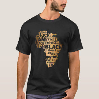 T-shirt Je Suis Noir Chaque Mois African American Black Hi