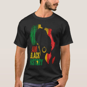 T-shirt JE SUIS NOIR HISTOIRE Femmes Filles Reine Noire Mo