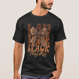 T-shirt Je Suis Noir Histoire Mois Coquette Bow African Am