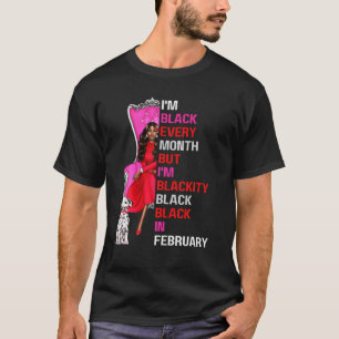T-shirt Je suis Noir tous les mois, mais je suis Noir Noir