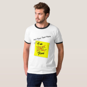 T-shirt Je suis note de post-it fine