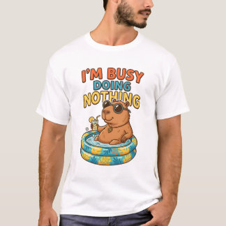 T-shirt Je suis occupé à ne rien faire de drôle Capybara
