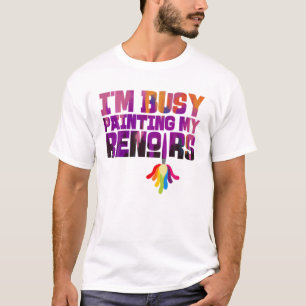T-shirt Je suis occupé Peinture drôle Artiste Humour Artis