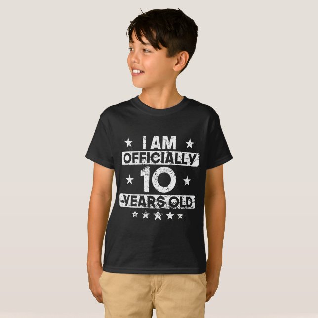 T-shirt Je suis officiellement 10 années du 10ème (Devant entier)